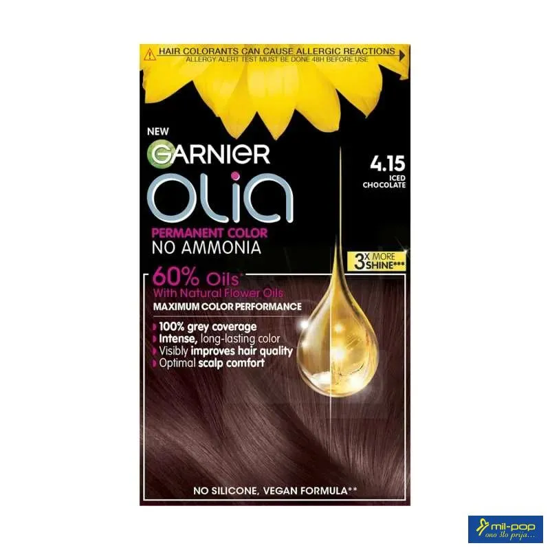GARNIER OLIA FARBA ZA KOSU 4.15 ICED CHOCOLATE 
