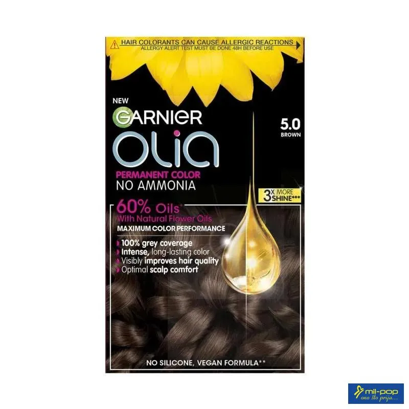 GARNIER OLIA FARBA ZA KOSU 5.0 BROWN 