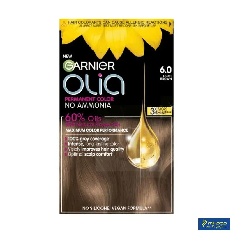 GARNIER OLIA FARBA ZA KOSU 6.0 LIGHT BROWN 