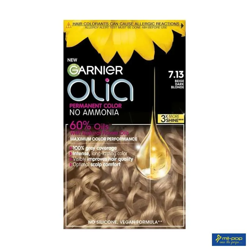 GARNIER OLIA FARBA ZA KOSU 7.13 BEIG DARK BLOND 