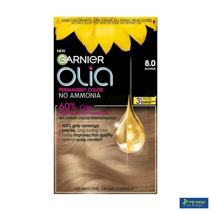 GARNIER OLIA FARBA ZA KOSU 8.0 BLOND 