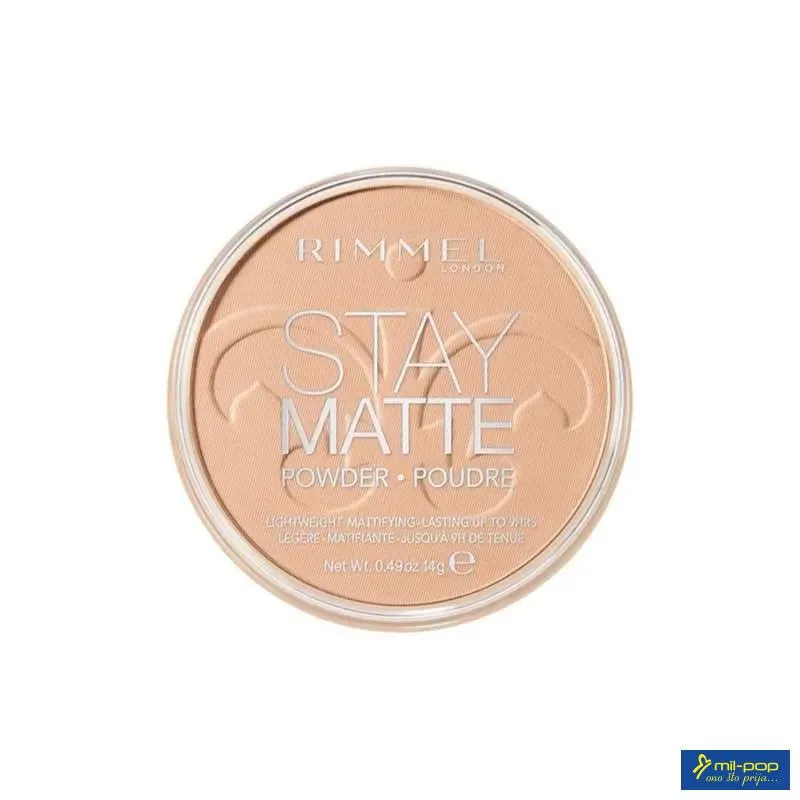 RIMMEL PUDER STAY MATTE 005 PRES.SILKY BEIGE