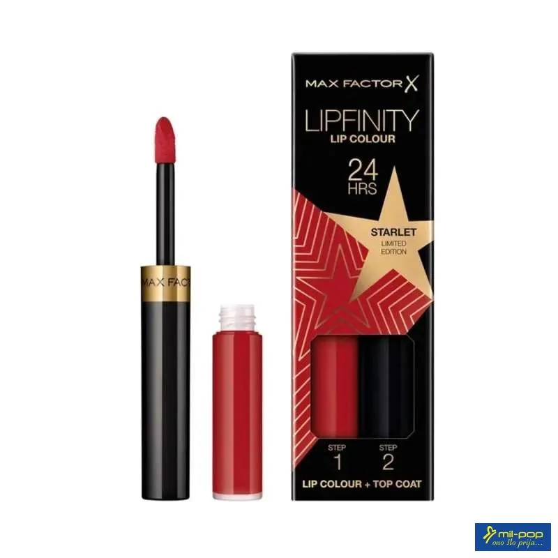 MAX FACTOR RUŽ ZA USNE LIPFINITY 088 SCARLET 2.3ML+1.9G 