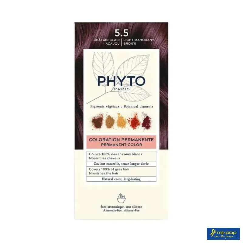PHYTO COLOR 5.5 SVIJETLA MAHAGONI SMEĐA 50ML 