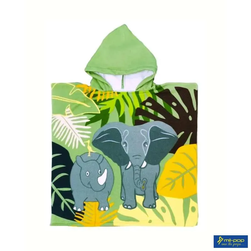 LA PLAGE PEŠKIR ZA PLAŽU PONCHO ELEPHANT 60X120 