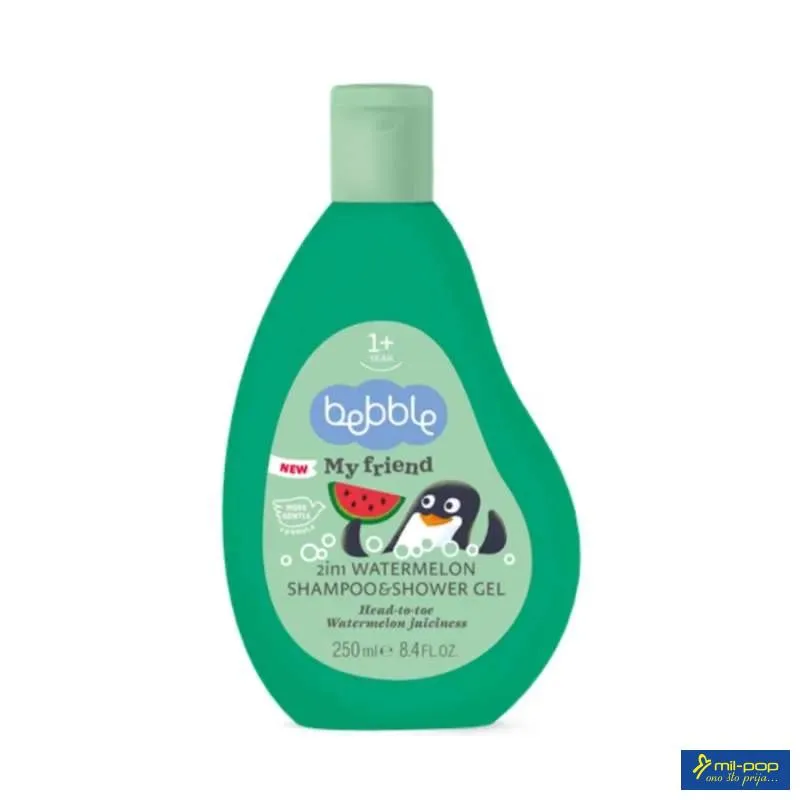 BEBBLE 1Y+ ŠAMPON TUŠ GEL 250ML LUBENICA 