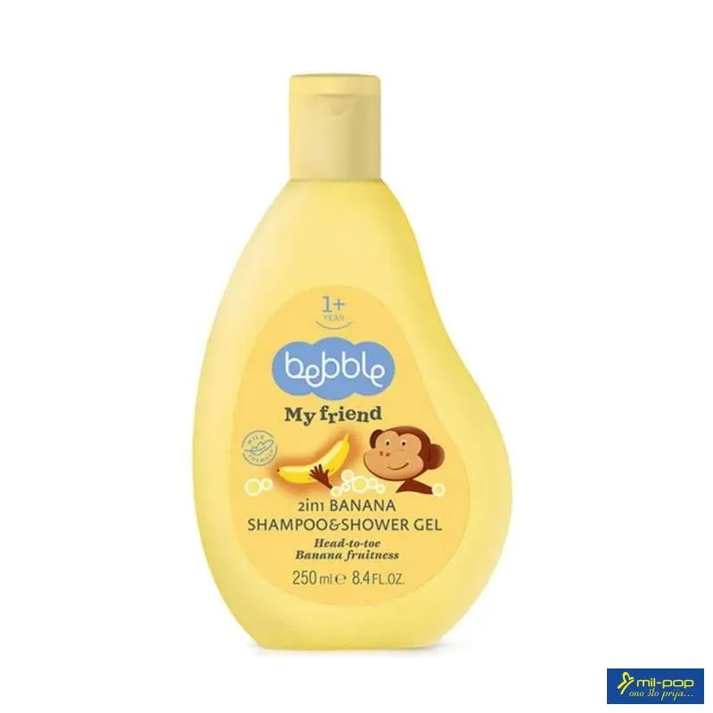BEBBLE 1Y+ ŠAMPON TUŠ GEL 250ML BANANA 