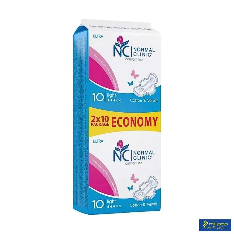 NORMAL CLINIC COMFORT LINE ULTRA LIGHT HIGIJENSKI ULOŠCI DUOPACK 2X10 KOMADA 