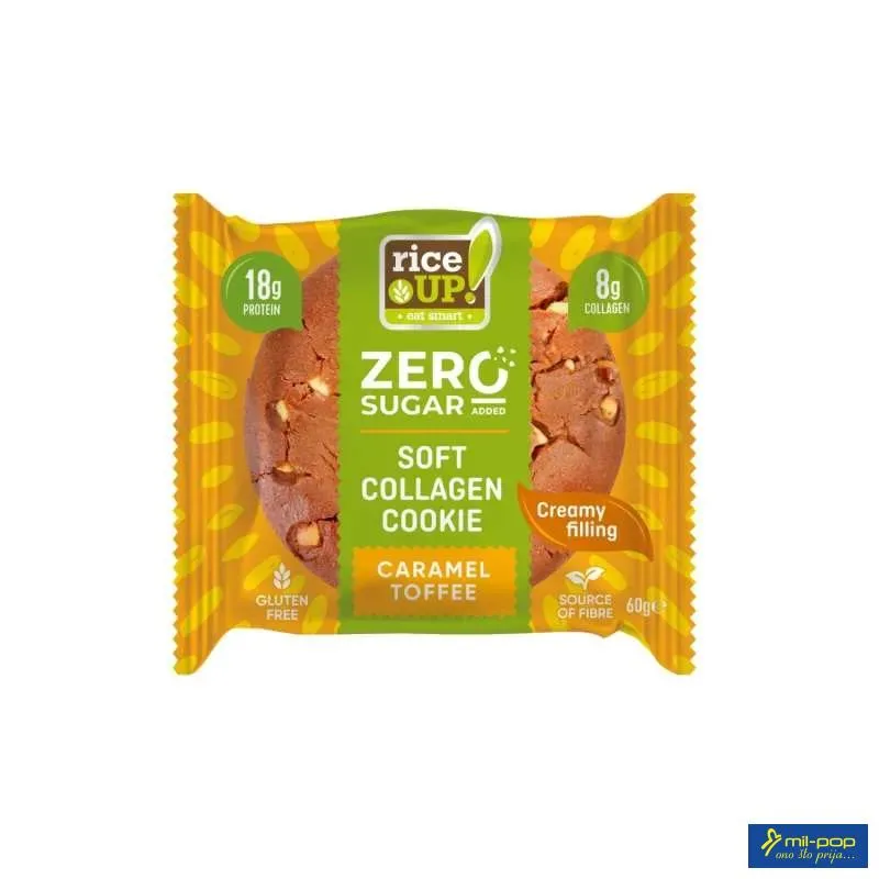 RICE UP! COLLAGEN COOKIE CARAMEL TOFFEE WITH FILING 60G 