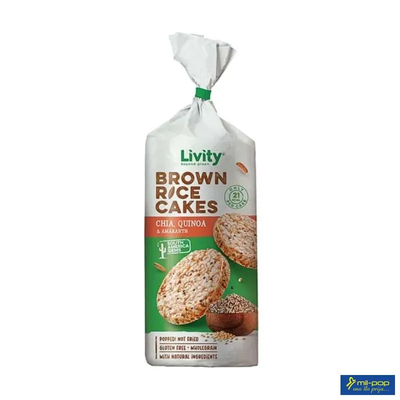 LIVITY BROWN RICE GALETE - CHIA QUINOA & AMARANTH 100G 
