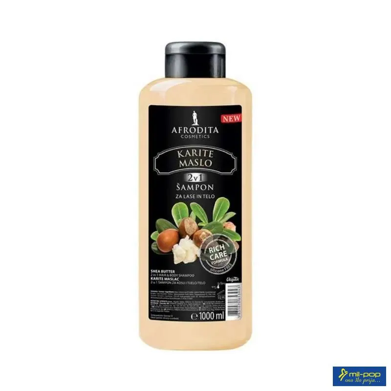AFRODITA SAMPON ZA KOSU&TIJELO KARITE MASLAC 1L