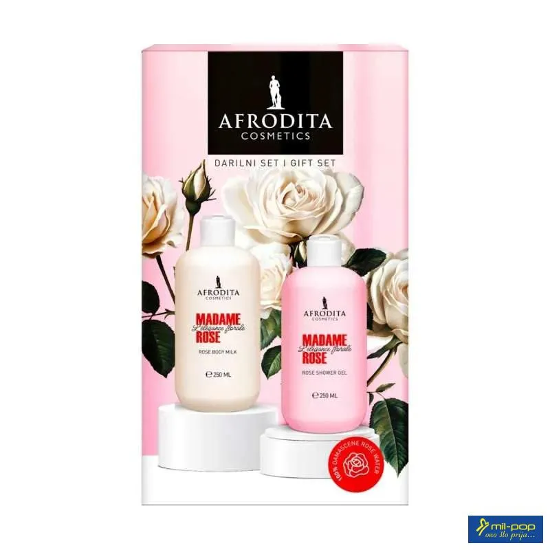 AFRODITA SET MADAME ROSE TUP GEL+ MLIJEKO ZA TIJELO 