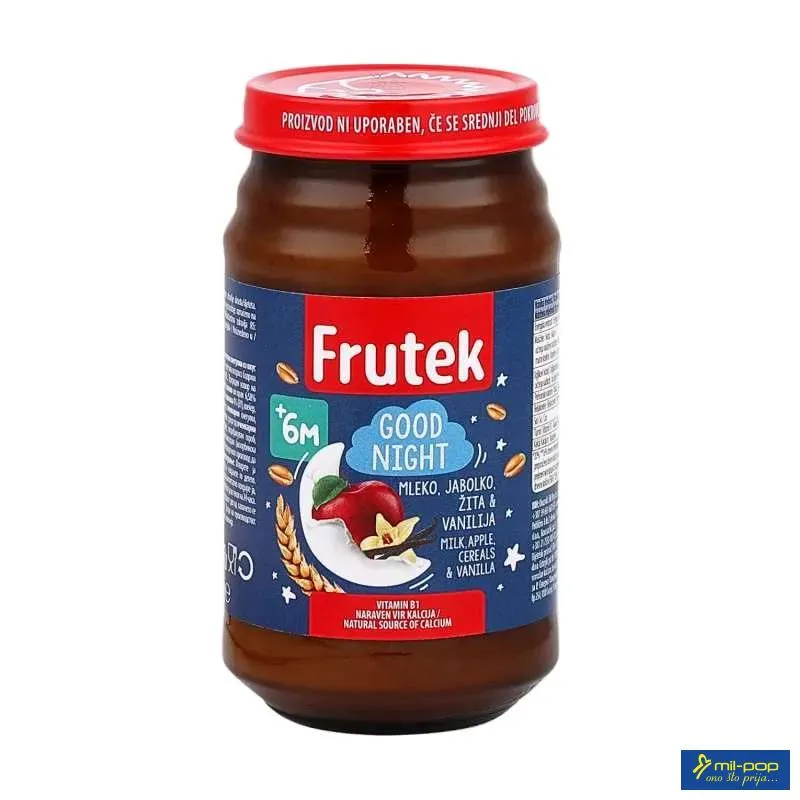 FRUTEK KAŠICA 190G - MLIJEKO VANILIJA JABUKA ŽITA 