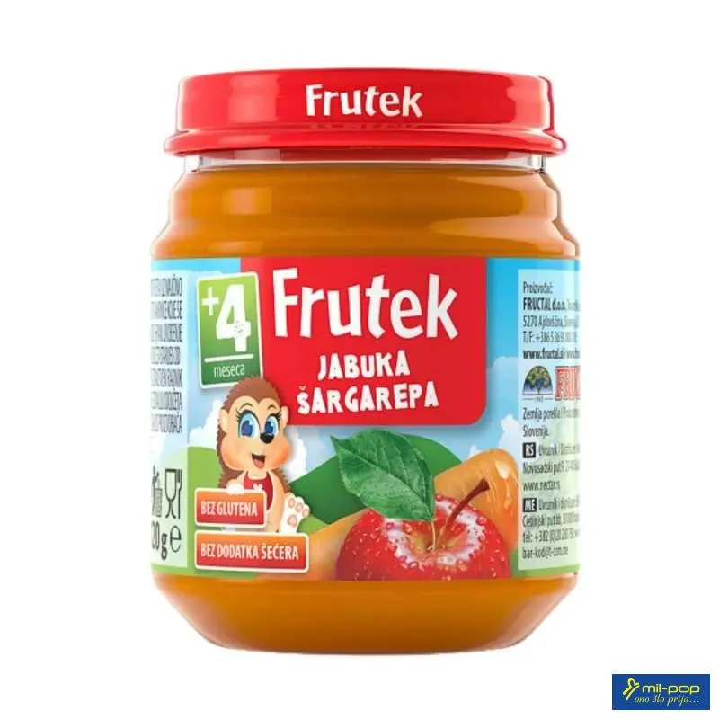 FRUTEK KAŠICA BIO 120G - JABUKA ŠARGAREPA 