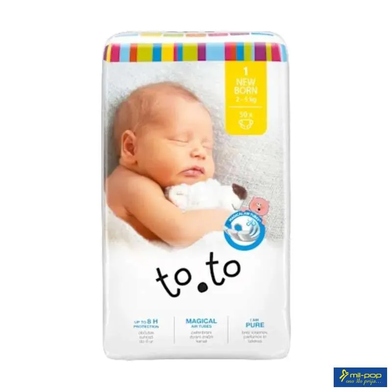 TOTO BABY PELENE NEW BORN 2-5KG 50KOM 