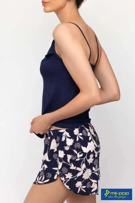 ALMA RAS ŽENSKA MINI PIDŽAMA LINDA, TEGET-DEZEN LINDA CVIJETNI