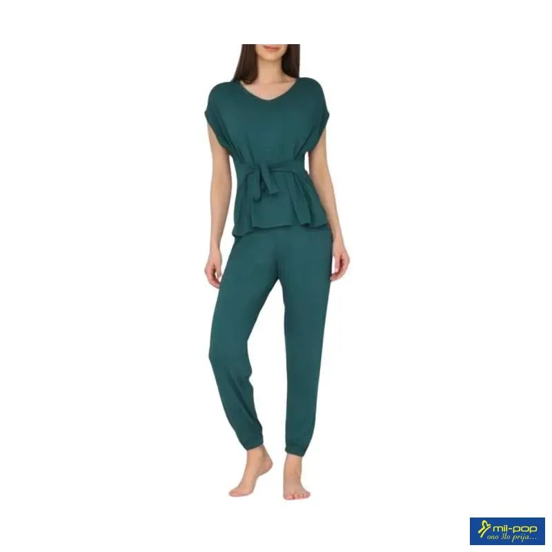 A.RAS Z.LOUNGE SET PANTALONE I MAJICA DANIA TAMNO ZELENA 44 2024
