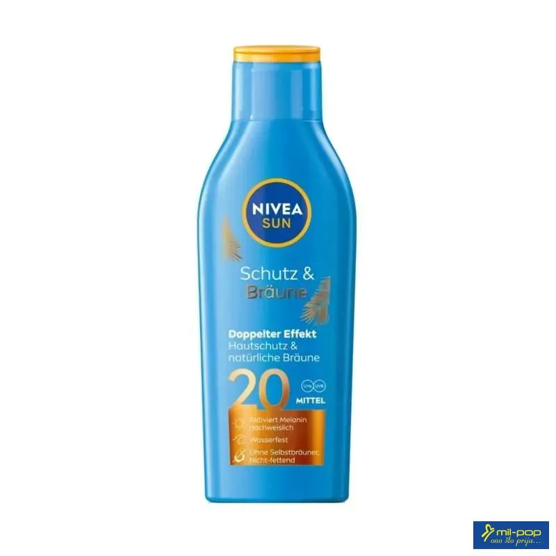 NIVEA SUN PROTECT & BRONZE LOSION ZA SUNČANJE SPF 20 200 ML 