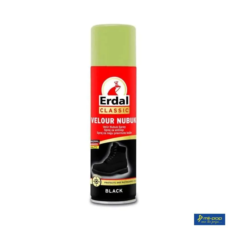 ERDAL SPREJ CRNI ZA IMPREGNACIJU I NJEGU PREVRNUTE KOŽE 250ML 