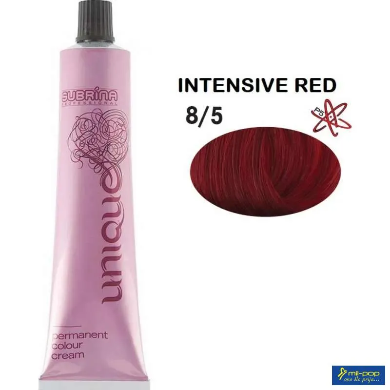 FARBA ZA KOSU PROFESSIONAL UNIQUE 8/5 LIGHT BLOND - INTENSIVE RED 100ML