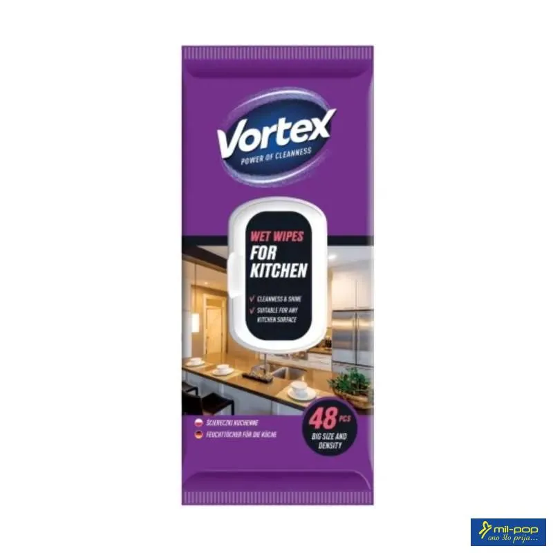 VORTEX VLAŽNE MARAMICE ZA CISCENJE KUHINJE 48KOM 