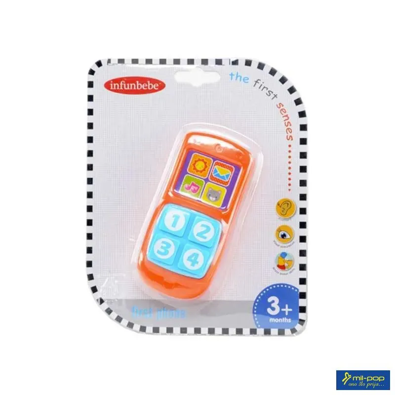 INFUNBEBE IGRAČKA ZA BEBE ZVEČKA TELEFON 