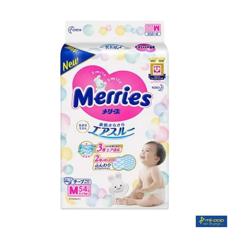 MERRIES M PELENE 6-11KG 54PCS 