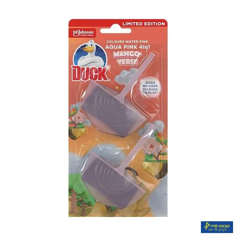 DUCK AQUA PINK 4IN1 MANGO - OSVJEŽIVAČ ZA WC ŠOLJU 2X40G 