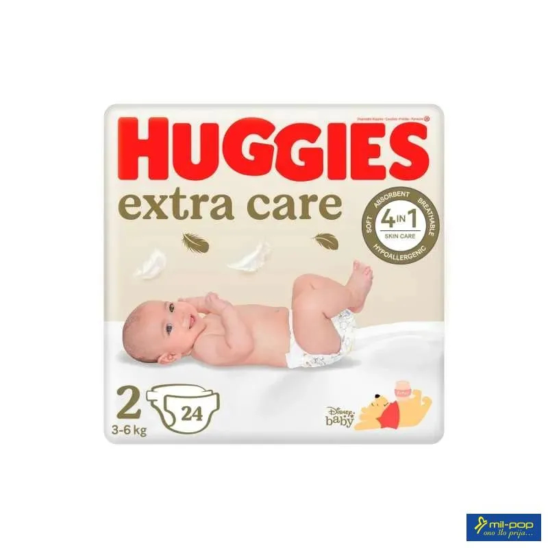 HUGGIES 2 EXTRA CARE 24 KOM 