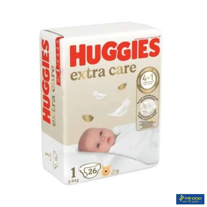 HUGGIES 1 EXTRA CARE 26 KOM 