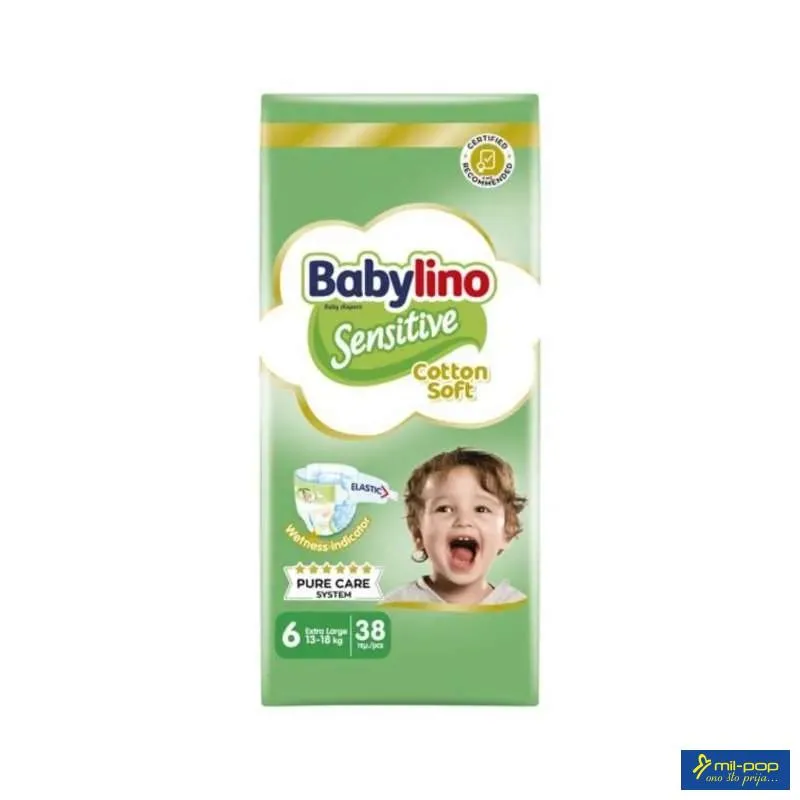 BABYLINO SENSITIVE 6 EXTRA LARGE16+KG/40 EC.