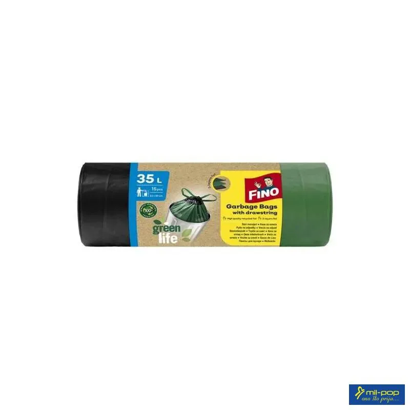 FINO KESE ZA SMEĆE GREEN LIFE RECIKLIRANE 35L 15K 