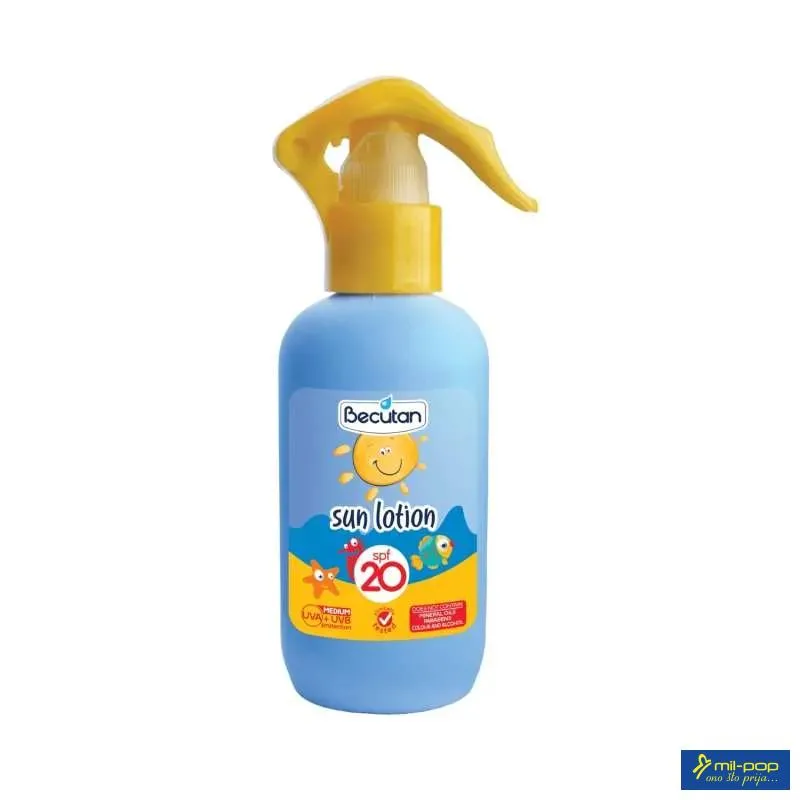 BECUTAN MLIJEKO ZA SUNČANJE SPF20 150 ML 