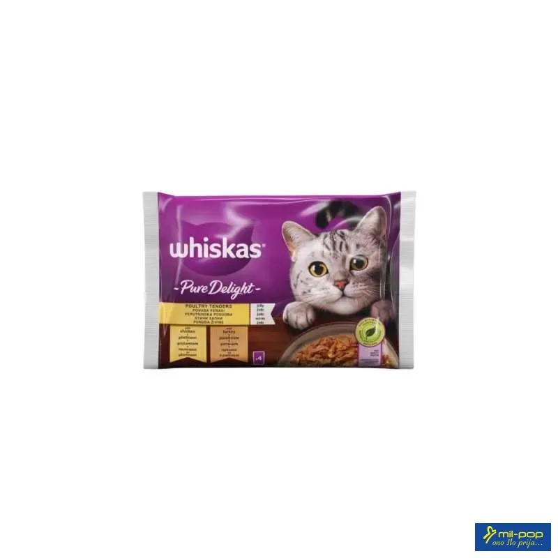 WHISKAS VLAZNA HRANA ZA MAČKE, ŽIVINA U ŽELEU 