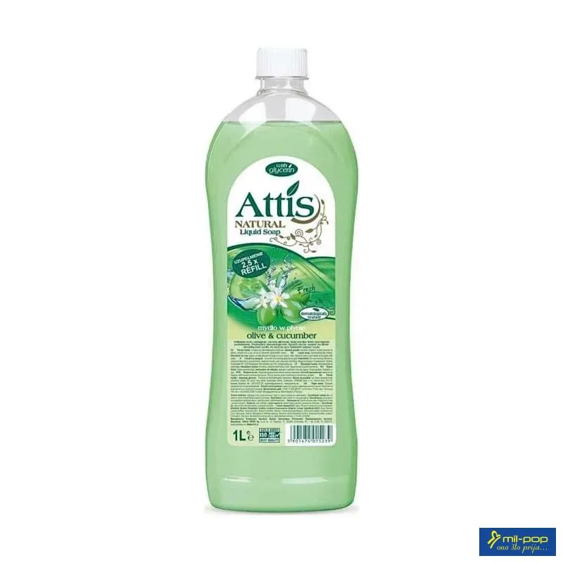 ATTIS NATURAL LIQUID SOAP OLIVE & CUCUMBER 1000ML 