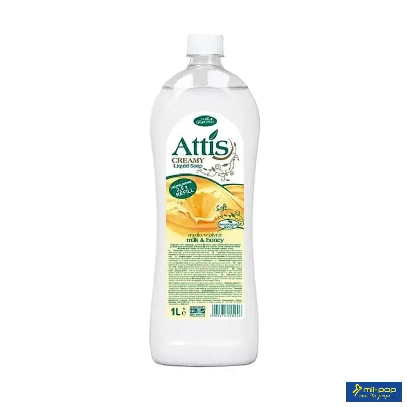 ATTIS TEČNI SAPUN MILK & HONEY 1L 