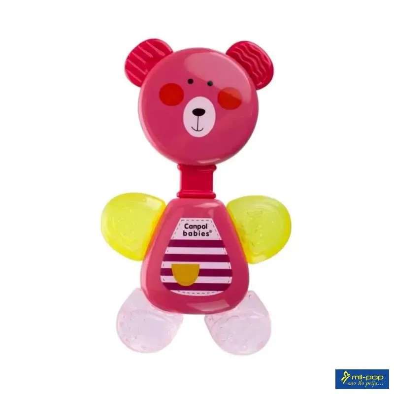 CANPOL BABIES VODENA GLODALICA - BEAR PINK 