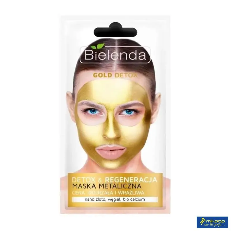 BIEL. METALLIC GOLD DETOX MASKA ZA LICE ZRELA/OSJET.KOZA 8G