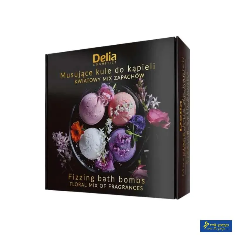 DELIA PJENUŠAVA CVJETNA MIRISNA SO ZA KUPANJE 4*100GR 