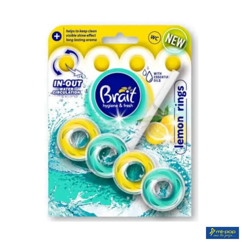 BRAIT TOILET BLOCK LEMON RINGS 40GR - OSVJEZIVA? ZA WC SOLJU 