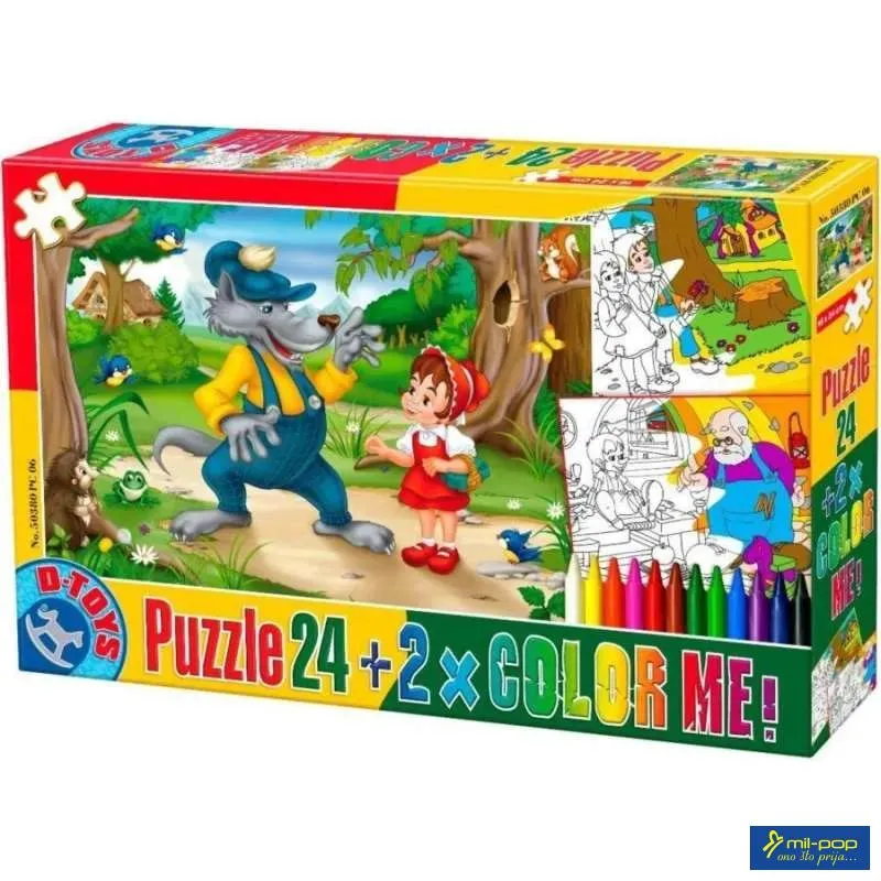 IGRAČKA  PUZZLE 24+COLOR ME  FAIRY TALES 05 