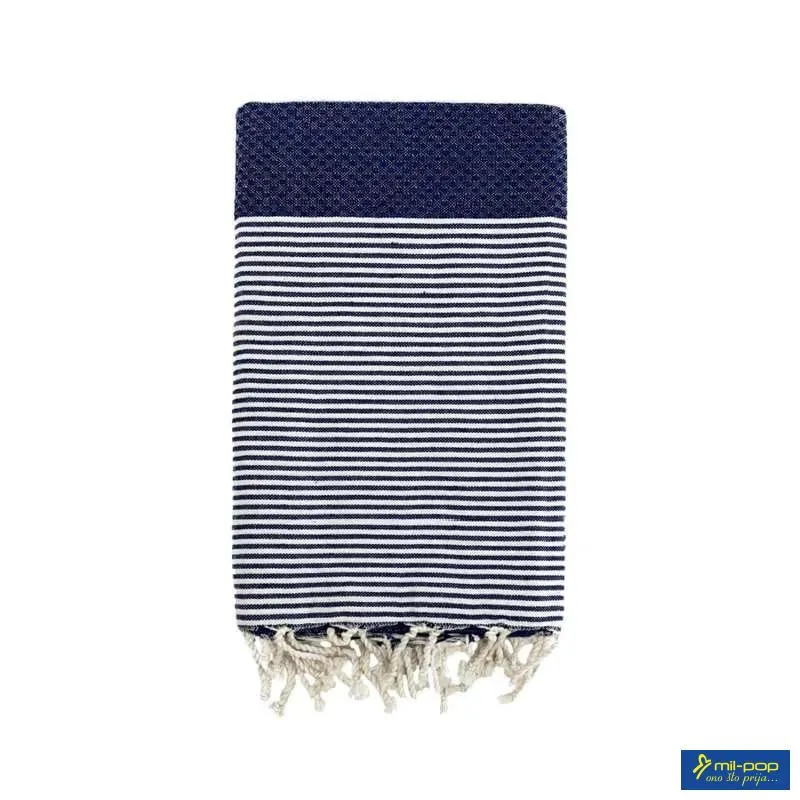 LA PLAGE PEŠKIR ZA PLAŽU PLATNENI TANJI MIKANDA NAVY 100X200
