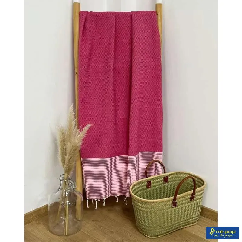 LA PLAGE PEŠKIR ZA PLAŽU PLATNENI TANJI MIKANDA FUCHSIA 100X200