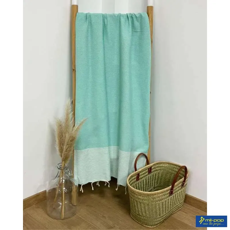 LA PLAGE PEŠKIR ZA PLAŽU MIKANDA AQUA 100X200