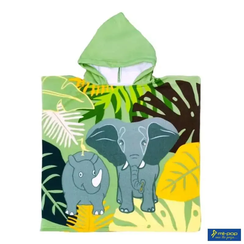 LA PLAGE PEŠKIR ZA PLAŽU PONCHO ELEPHANT 60X120