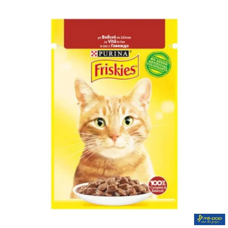FRISKIES ZA MAČKE U UMAKU SA GOVEDINOM 26X85G 