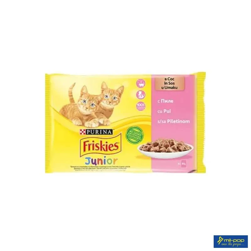 FRISKIES JUNIOR CAT CIG-CHKN 12X(4*85G) 