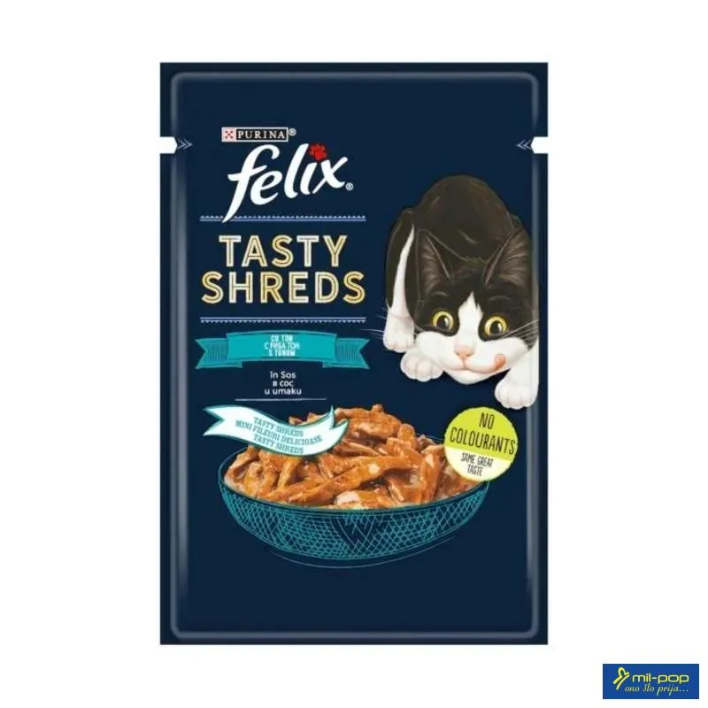FELIX TASTY SHREDS TUNA 26X80 GR 