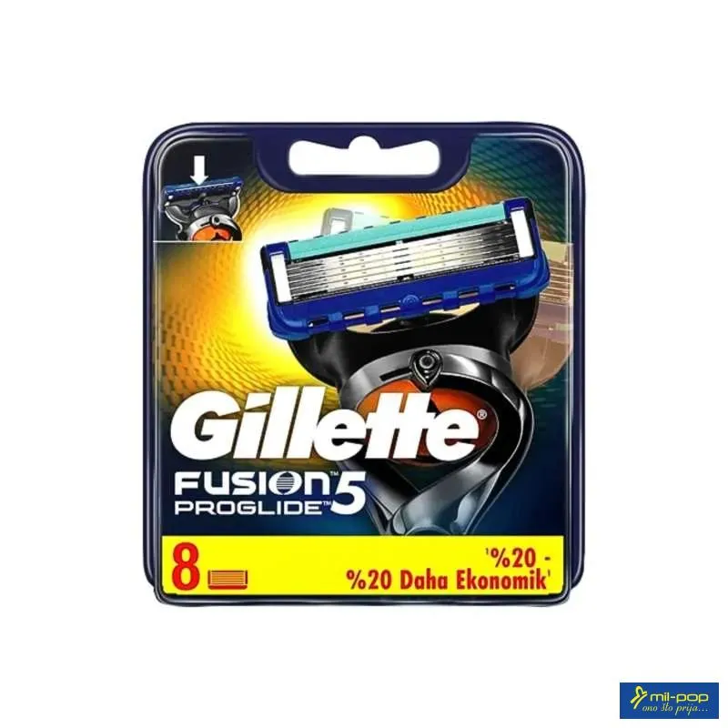 GILLETTE FUSION5 PROGLIDE ZAMJENSKE PATRONE ZA BRIJAČ - 8 KOMADA 