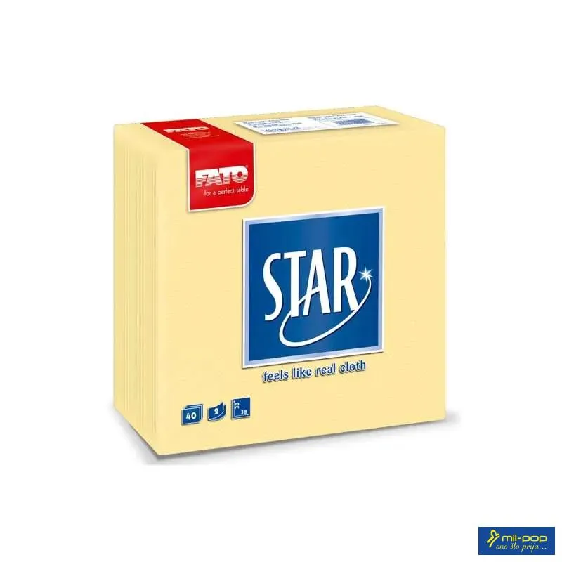 FATO STAR SALVETE SAMPANJ 38X38 2-SLOJNE 40/1 